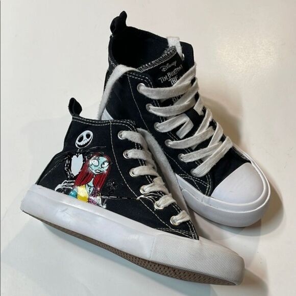 Disney Unisex Youth Nightmare Before Christmas Black High Top Sneakers. Sz 13 - Picture 1 of 10